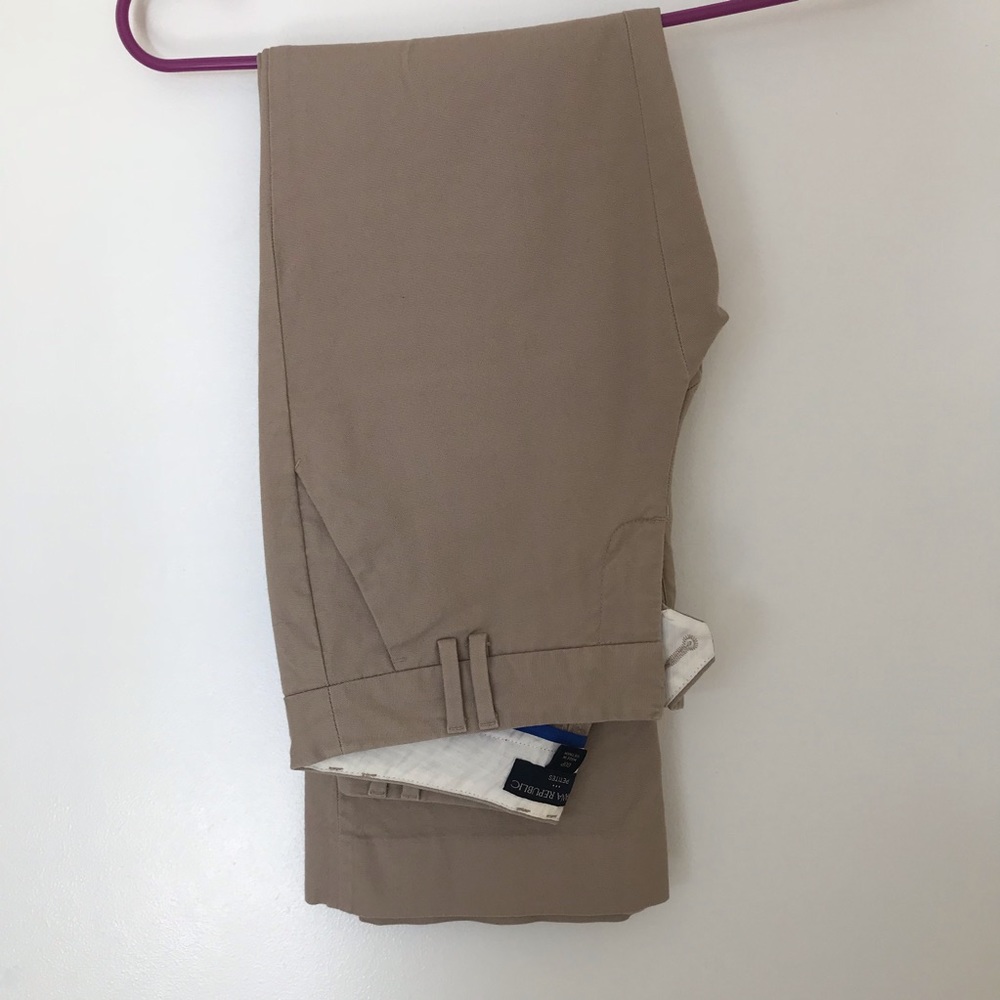 Banana Republic cream/light brown suit pants